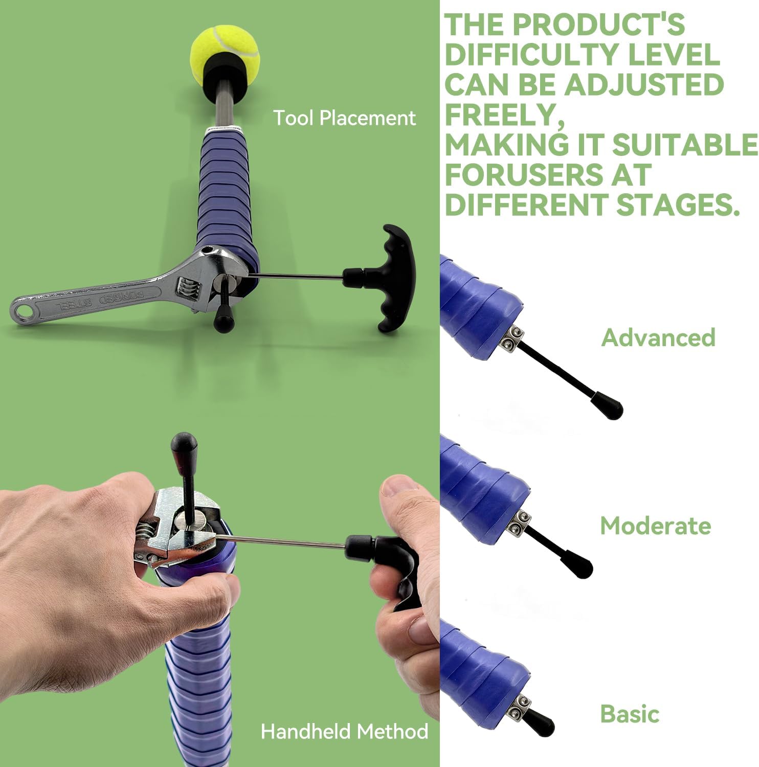 Tennis Swing & Serve Trainer, Retractable Click Feedback Training Tool, Improve Rhythm and Fluidity of Serve, Forehand, Backhand, Smash, Slice, Warm Up Stick for Indoor & Outdoor Practice - Image 5
