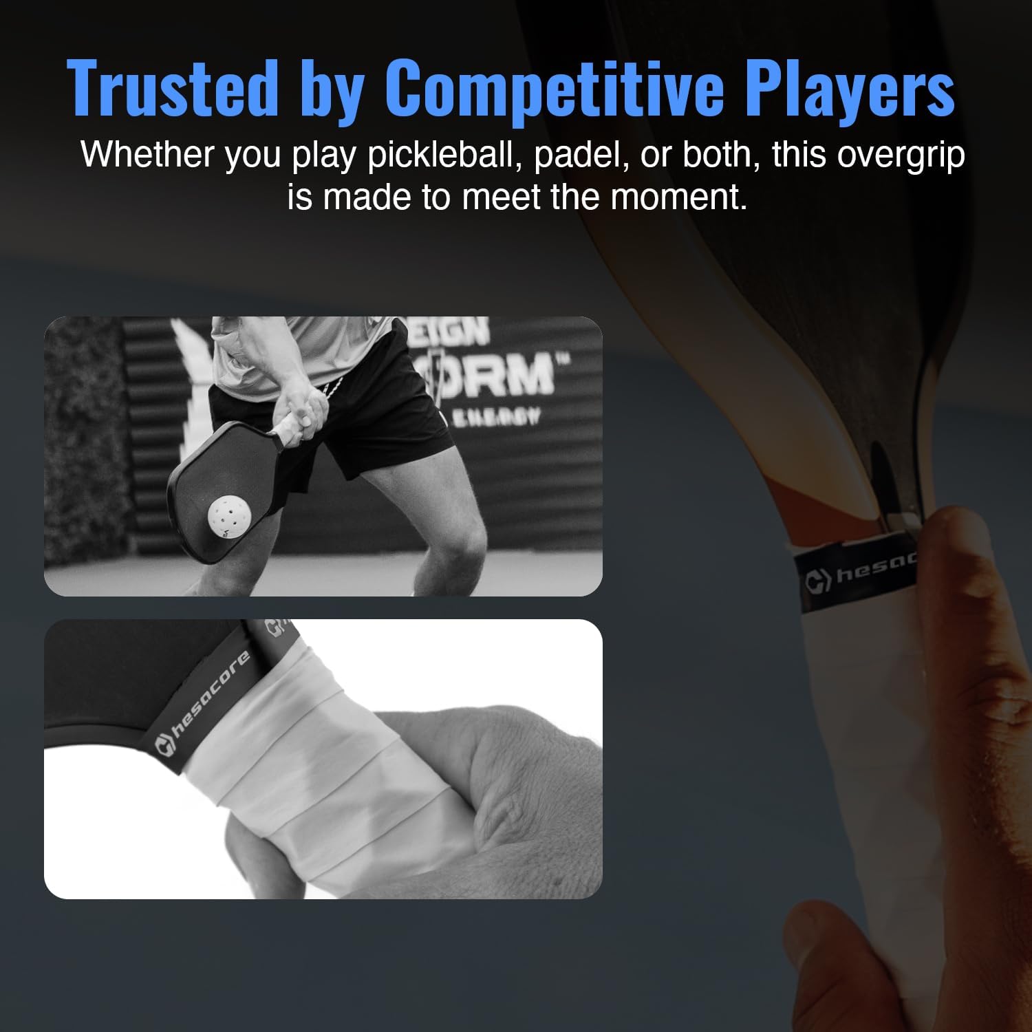 Hesacore Hesatac Overgrip Tape – for Pickleball, Padel & Tennis – Made for Hesacore Grips – Sweat Absorbing, Soft, Anti-Slip, Stretchable Overgrip - Image 6