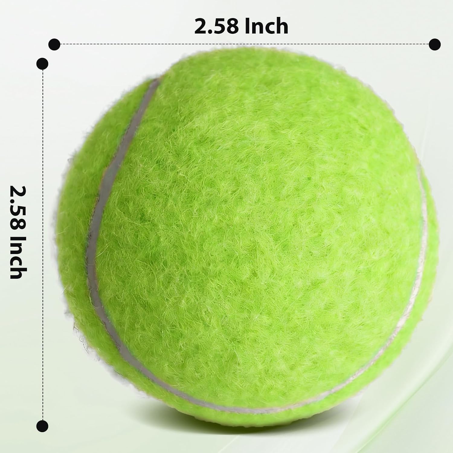 FURWEY Tennis Balls, 12/24/36/80 Pack Bulk Tennis Balls Pressureless Tennis Ball, Come with Mesh Bag for Easy Transport,Pet Dog Playing Balls, Good for Beginner Training Ball - Image 3