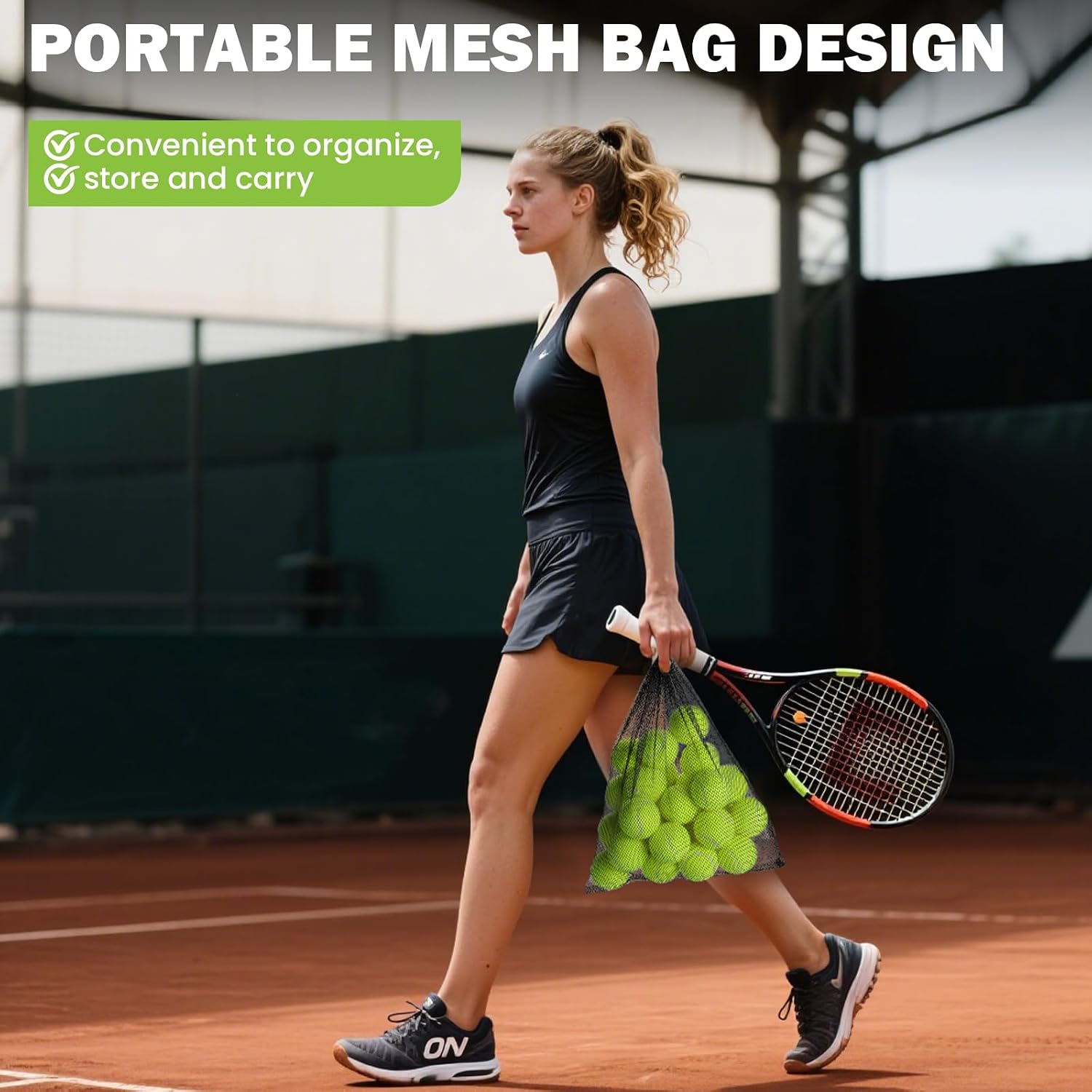 FURWEY Tennis Balls, 12/24/36/80 Pack Bulk Tennis Balls Pressureless Tennis Ball, Come with Mesh Bag for Easy Transport,Pet Dog Playing Balls, Good for Beginner Training Ball - Image 9