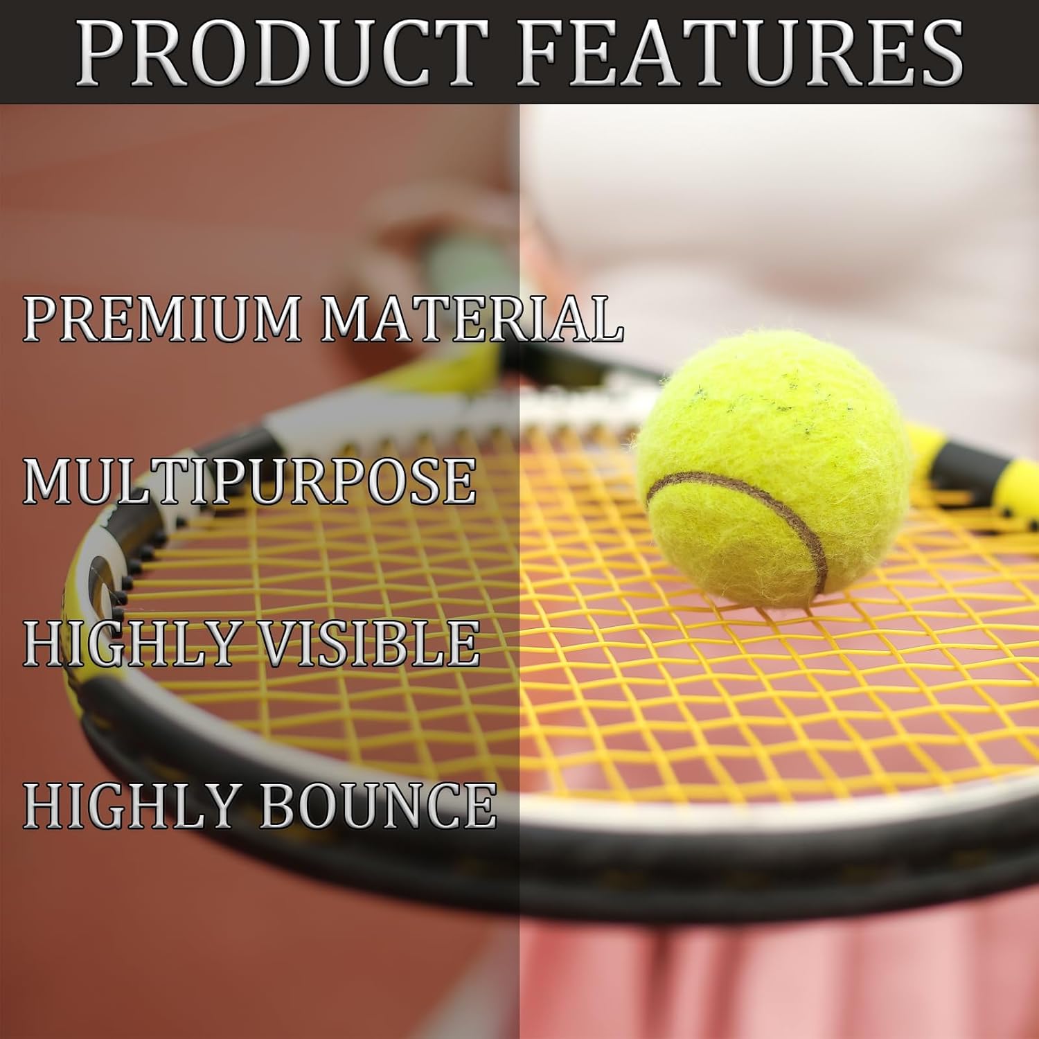 Swingers Tennis Balls,Training Exercise Balls for Pet Dog, High Elasticity Practice Tennis Balls for Beginner, with Mesh Carry Bag Easy to Transport - Image 5