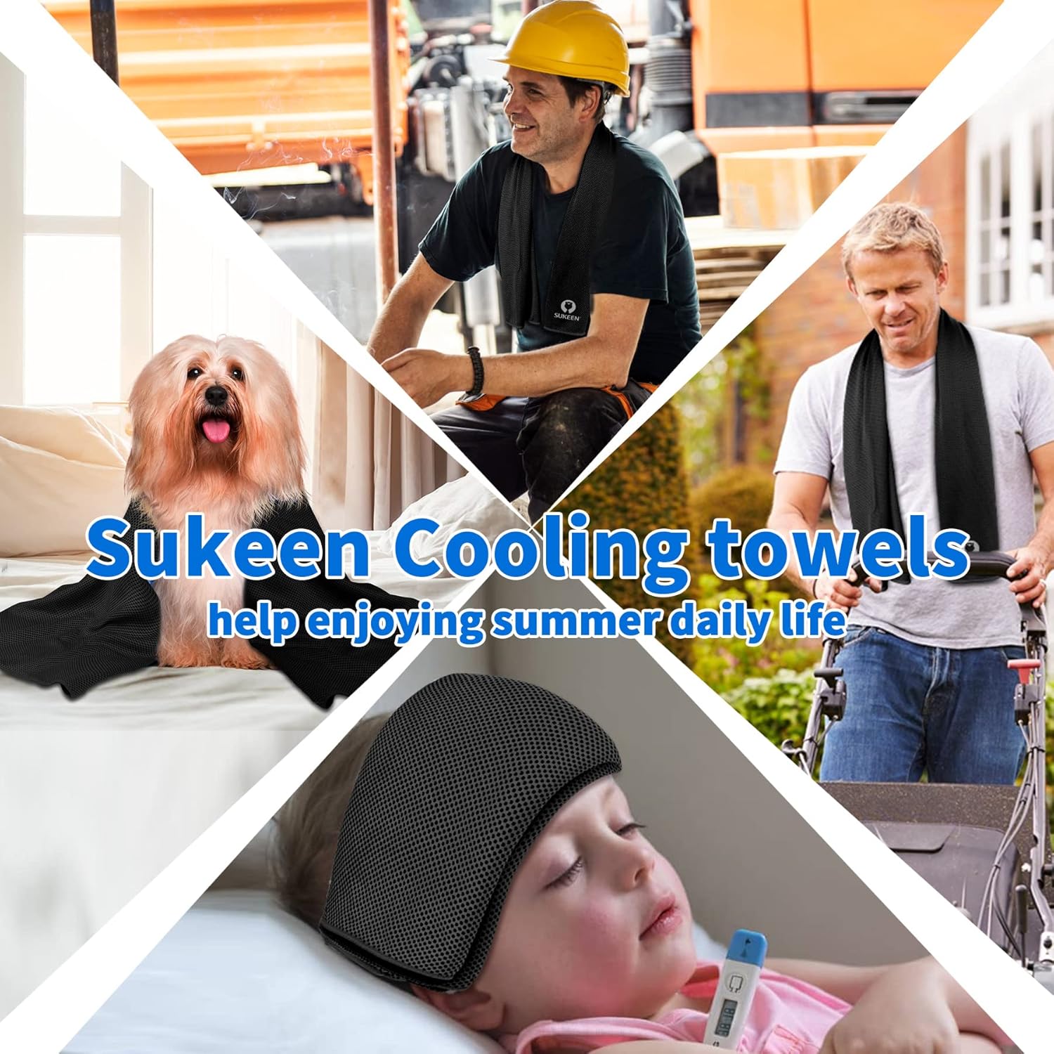 Sukeen Cooling Towel for Neck and Face (40"x12"), Microfiber Bulk Cooling Towels for Athletes Cooling Neck Wraps Instant Cooling Towels for Yoga,Gym,Golf,Running,Fitness and Workout - Image 7