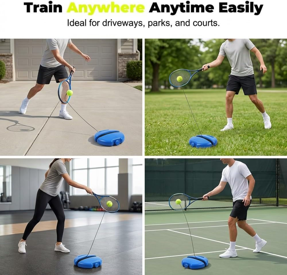 Tennis Ball Training Baseboard, Portable Tennis Rebound Board for Solo Practice, Tennis Practice Rebounder for Backyard, Garage, Home Court, Solo Tennis Trainer for Adults, and Beginners - Image 7