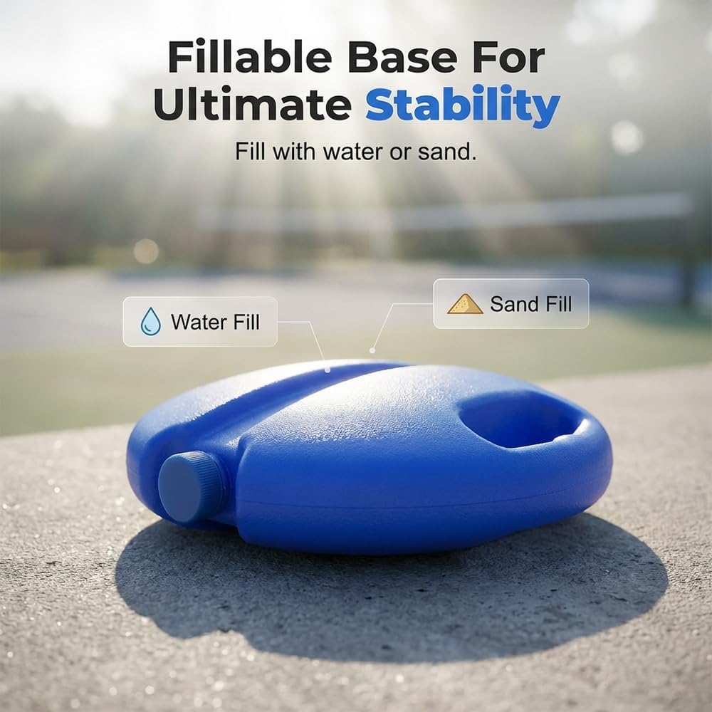 HISKI Tennis Ball Training Baseboard, Tennis Rebounder with Weighted Base, Tennis Trainer Ball with String, Portable Tennis Training Equipment Self Training Tool - Image 2