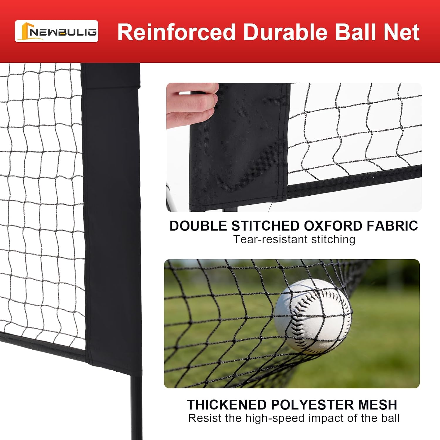 NEWBULIG Portable Badminton Net Set, 10FT/14FT/17FT Wide, Adjustable Height Multi Sport Net for Pickleball, Tennis, Volleyball, Soccer Tennis, Indoor Outdoor with Carry Bag, Easy Setup for Backyard - Image 5
