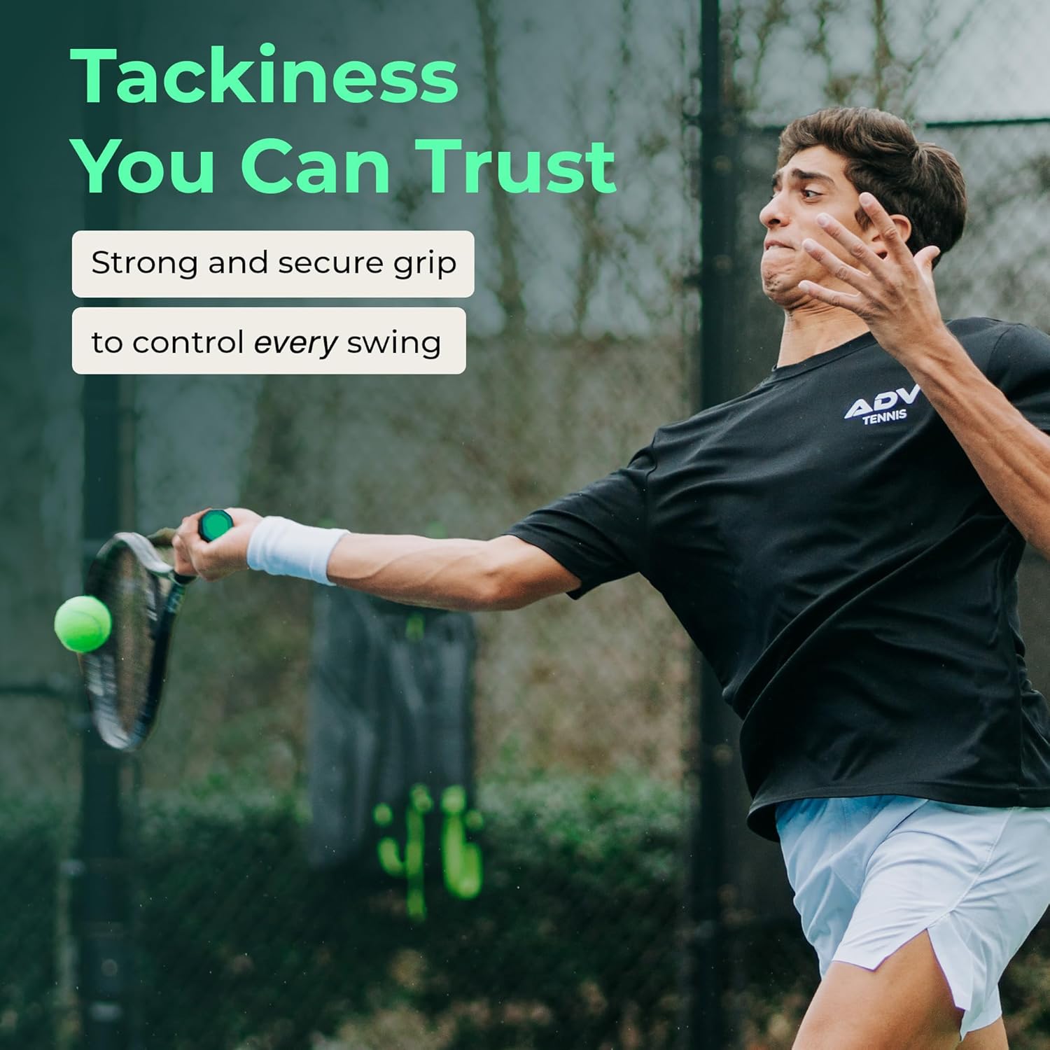 ADV MaxTac Tacky Tennis Overgrip - 6 Pack Extremely Sticky Non-Slip Tennis Grips Overgrip - Razor-Thin & Easy to Use Pro Tennis Racquet Grip Tape (6-Pack White) - Image 2