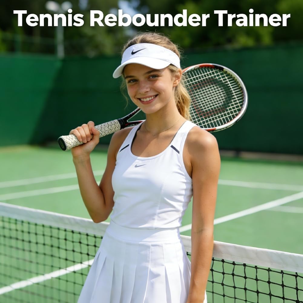 Solo Tennis Trainer Rebound Ball, 2026 Upgraded Portable Tennis Practice Wall, Tennis Ball On Rope, 4 Colors Portable Tennis Movement Trainer for Wall Drills & Parks or Backyard Training - Image 5