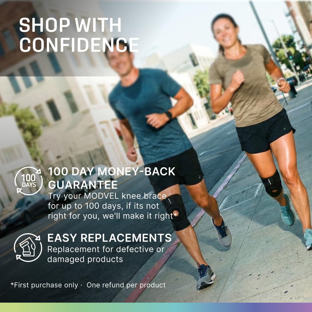 Modvel Knee Brace with Side Stabilizers & Patella Gel Pads for Pain Relief and Joint Support Breathable, Non-Slip Compression Sleeve for Men & Women, Arthritis, Meniscus, ACL Recovery - Image 7