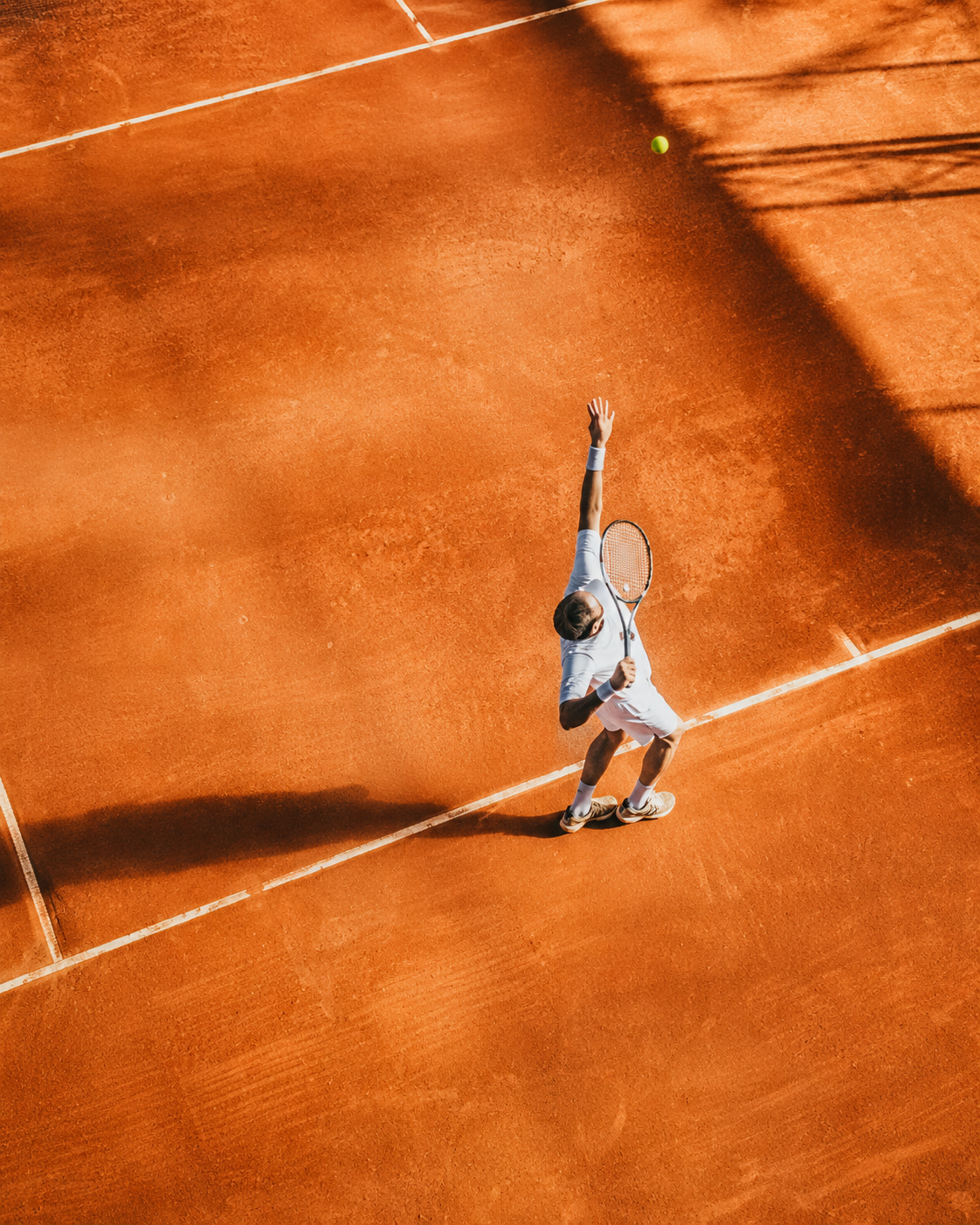 Tennis court action