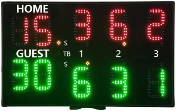Professional Tennis Digital Scoreboard, Electronic Scoreboard with Remote Control, Indoor and Outdoor