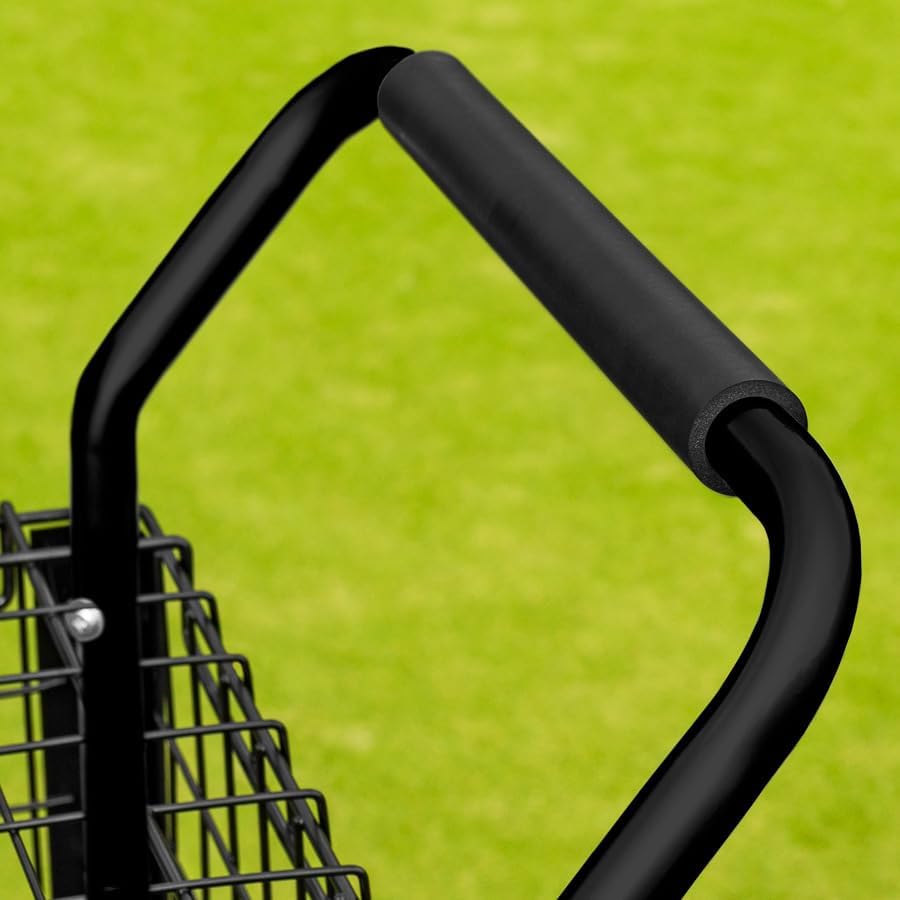 Vermont Teaching Tennis Ball Cart | 325 Ball Capacity - Aluminum Frame with Rolling Wheels & Foam Handle - Portable, Durable Storage Trolley - Coaching Training Equipment - Image 4