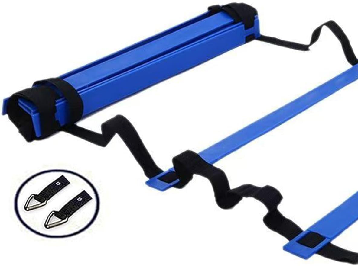 20ft Sports Agility Ladder, Agility Training Equipment for Football, Exercise, Tennis, Legs Workout with Speed Parachute, Cones and Carry Bag - Image 3