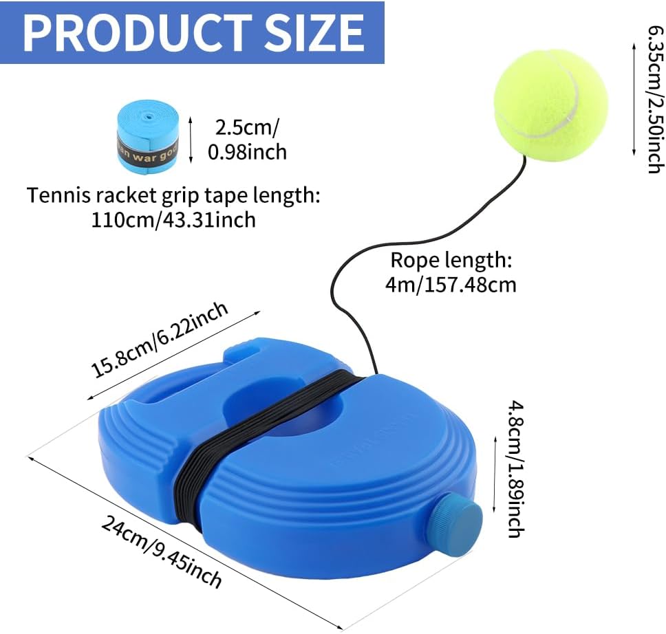Tennis Trainer Rebound Ball with 3 String Balls,Solo Tennis Training Equipment for Beginners,Tennis Training Tool Rebound Tennis Trainer for Self Practice Tennis Training Tool - Image 2