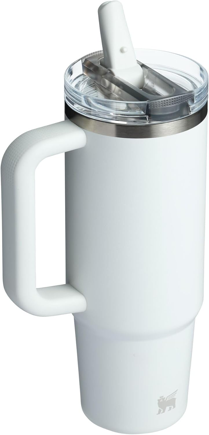 STANLEY Quencher ProTour Flip Straw Tumbler with Leakproof Lid 30 oz | Built-In Straw and Handle | Cup Holder Compatible for Travel | Insulated Stainless Steel Cup | BPA-Free | Frost - Image 3