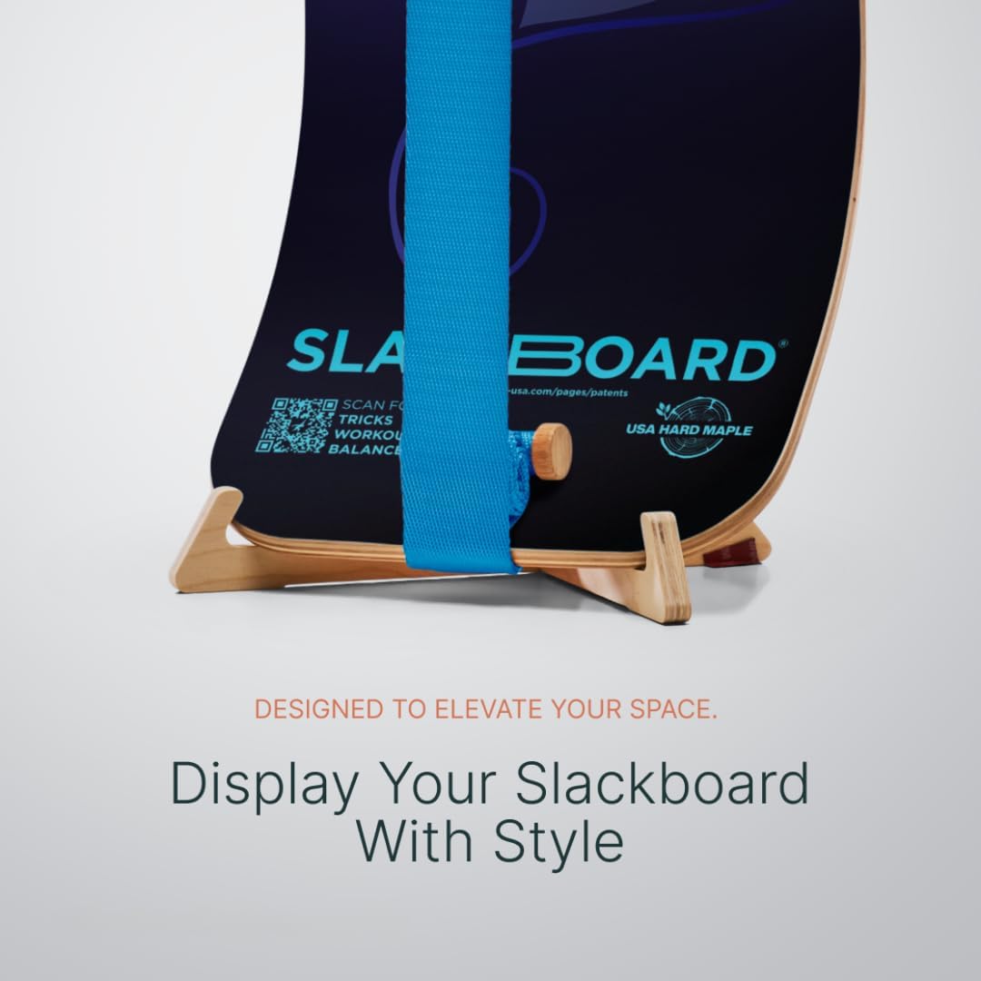 GIBBON SlackBoard - GiBoard Balance Board Kids & Adults - Slackline Balance Trainer - Slack Board Core Workout Equipment Home Gym Training - Standing Desk Exercise - Yoga, Agility, Pilates & More - Image 2
