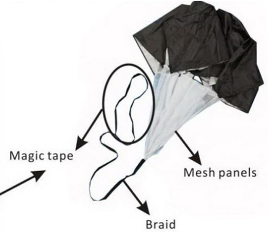 Running Speed Chute Resistance Parachute 56 inch Powerchute Umbrella Training Sprint Power Soccer Trainer for Runner, Football, Soccer Drilling - Image 4