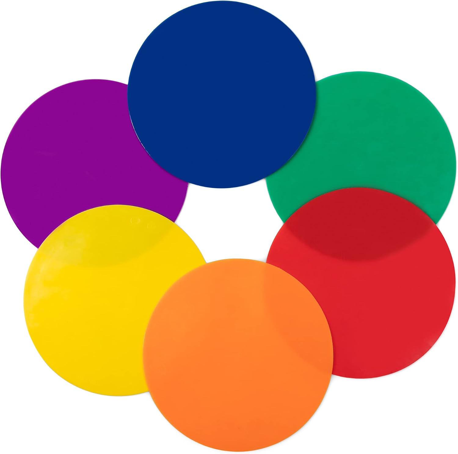 Champion Sports MSPSET Poly Spot Markers for Sports, Activities, and Social Distancing - 10-inch, Set of 6 - Multicolor - Image 2
