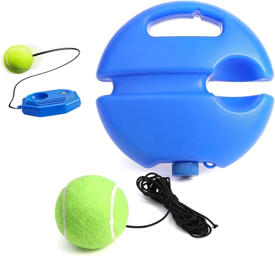 Wegodal Tennis Ball Training Baseboard, 2026 Upgrade Portable Tennis Trainer for Home use with Weighted Base, Portable Tennis Rebounder for Outdoor Backyard