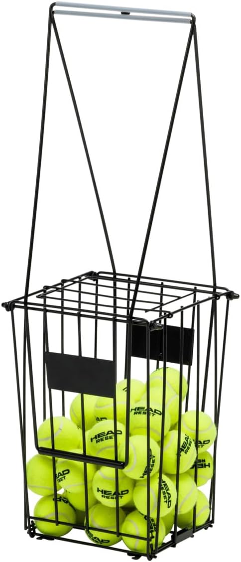 HEAD Tennis Ball Basket - Portable Ball Hopper Holds Up to 72 Tennis Balls, Durable Wire Storage Basket for Coaching, Practice & Training - Image 3