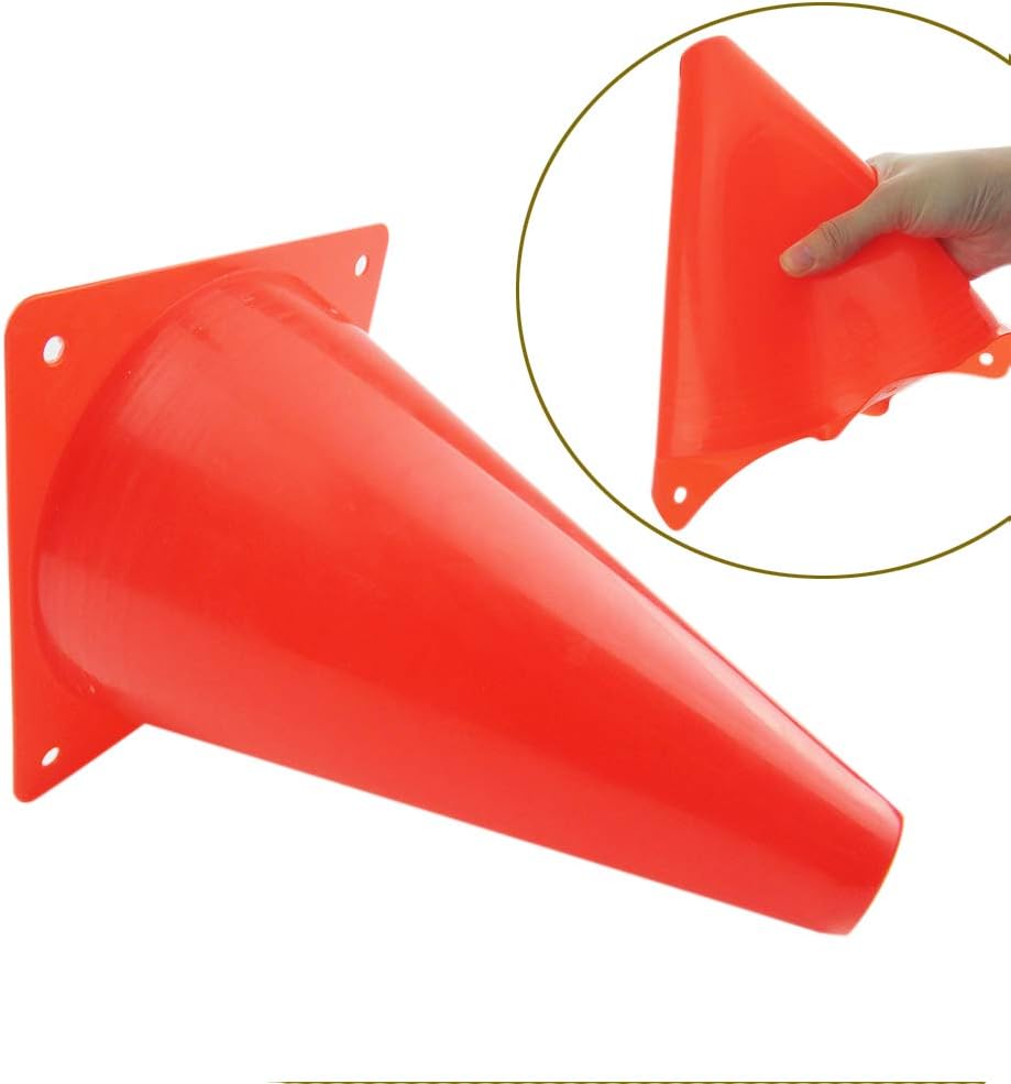 Mirepty 7 Inch Plastic Traffic Cones Sport Training Agility Marker Cone for Soccer, Skating, Football, Basketball, Indoor and Outdoor Games - Image 3