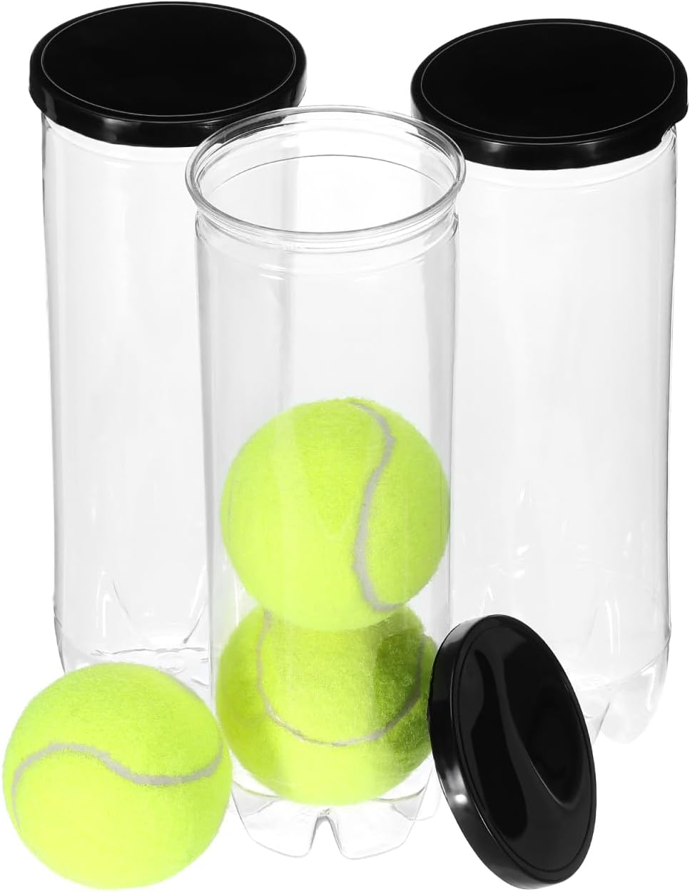 3Pcs Tennis Ball Holder Portable Multi-Function Storage Bottle for Tennis Balls Transparent Container with Lid Wear-Resistant - Image 9