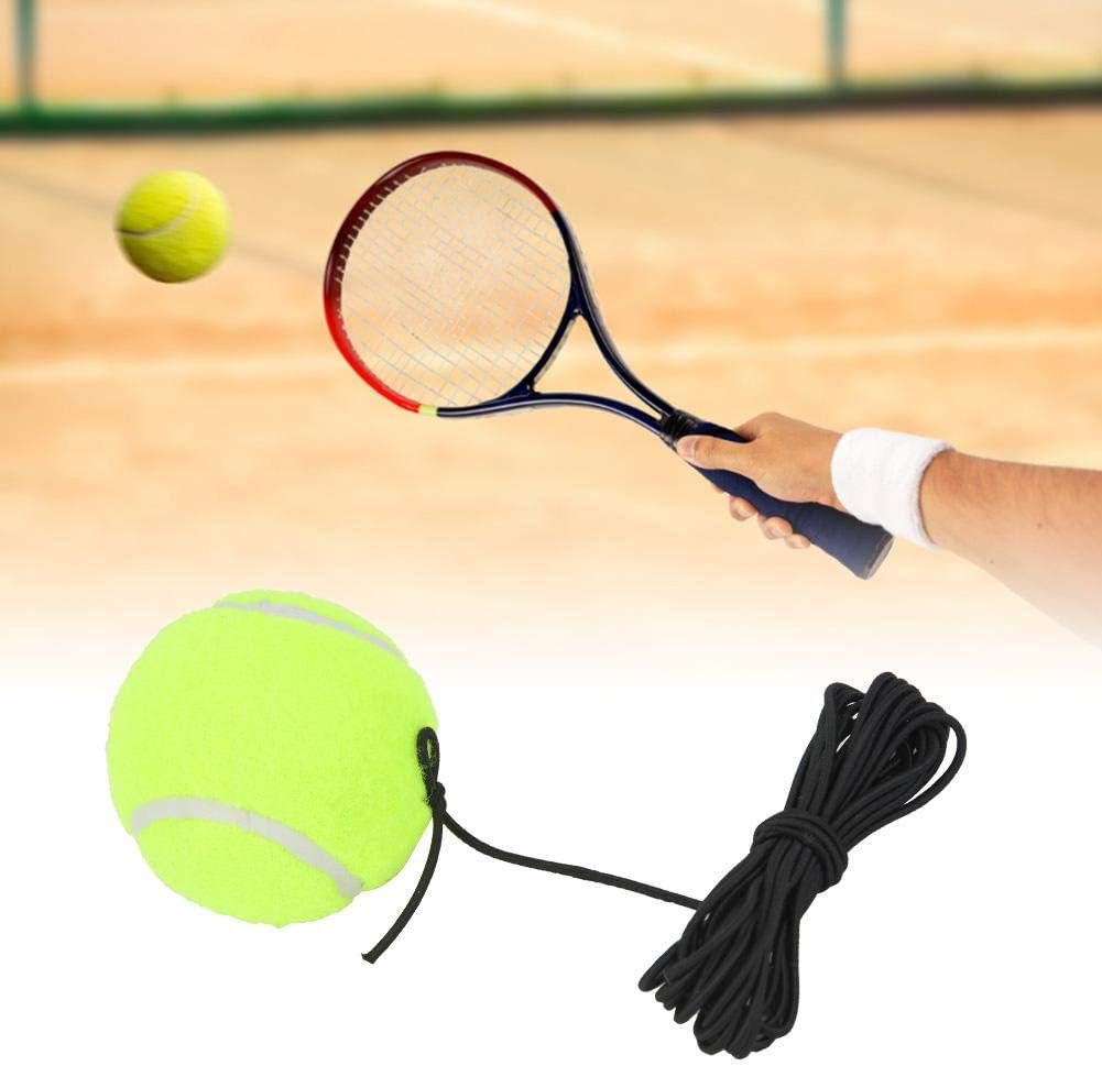Tennis Ball with Elastic Rubber String for Solo Practice – Beginner Training Aid, Rubber Woolen Trainer Ball for Tennis Drills - Image 2