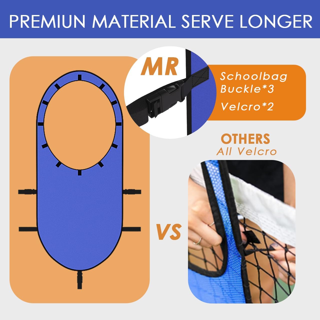 MR Tennis Targets 55"x25" Pop Up Tennis Training Targets with Reinforced Rings, Portable Hitting & Serving Practice Swing Trainer with Carry Bag, 2 Pack - Image 4