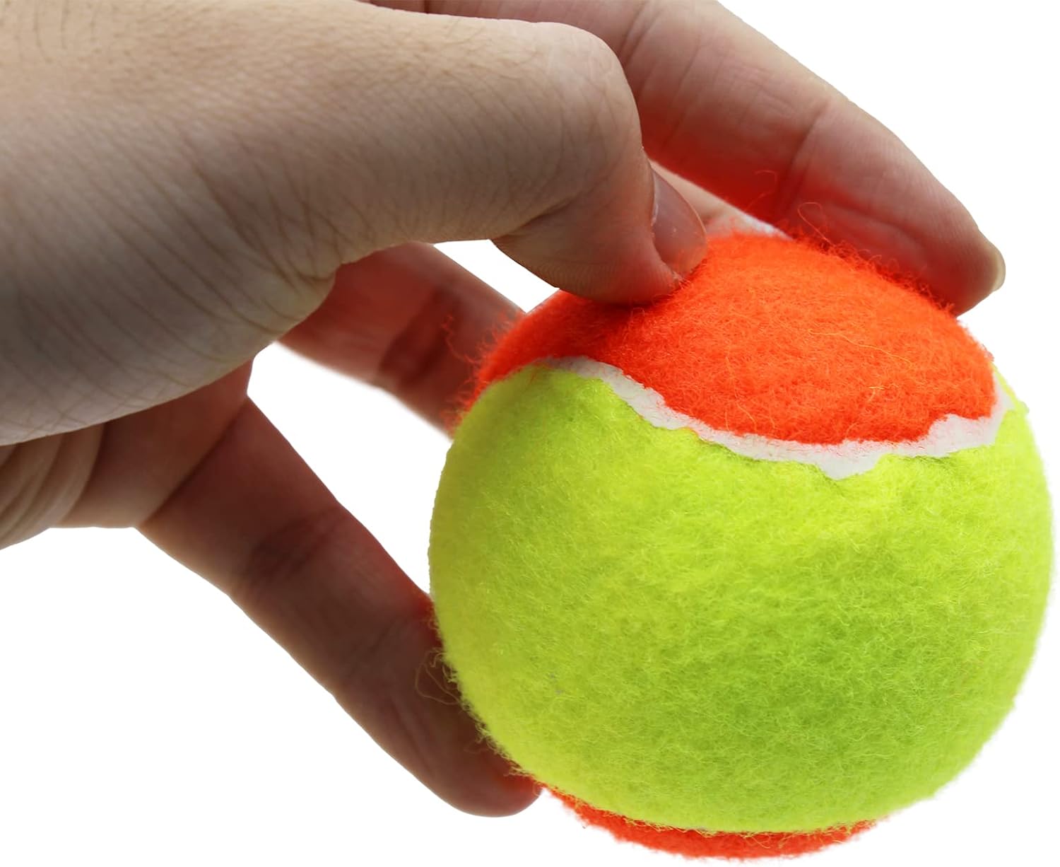 Tennis Balls, 12 Pack 50% Low Compression Stage Tennis Ball for Beginners Youth Kids Training Practicing with Mesh Bag for Easy Transport (Orange) - Image 6