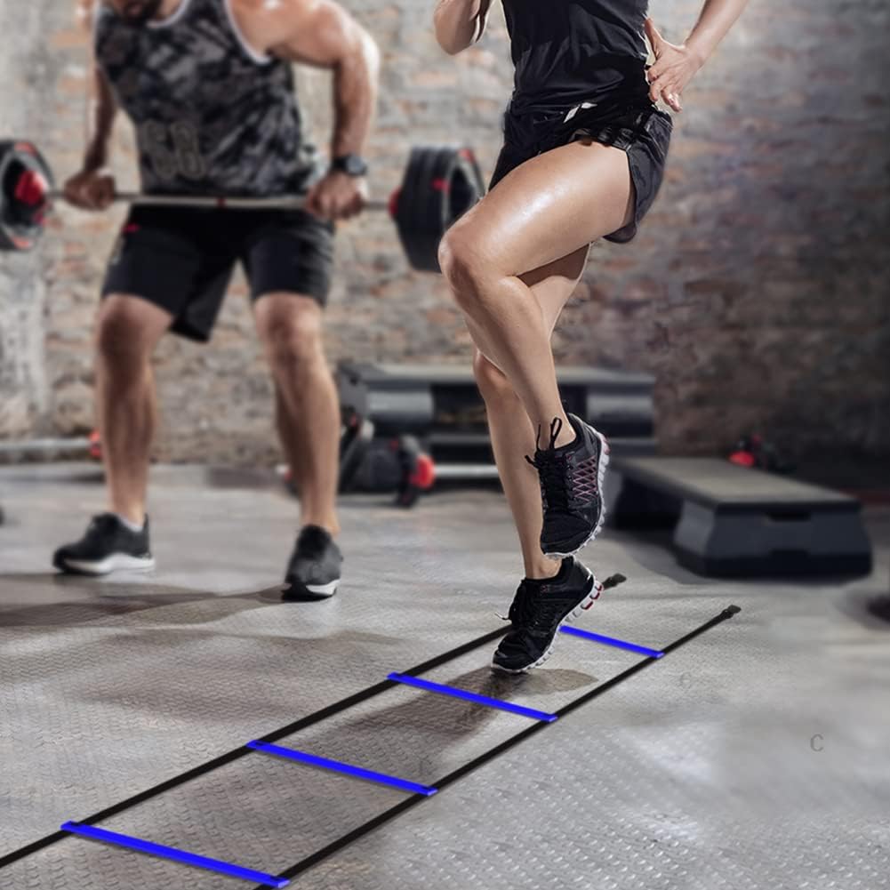 GHB Pro Agility Ladder Agility Training Ladder Speed 12 Rung 20ft with Carrying Bag - Image 8