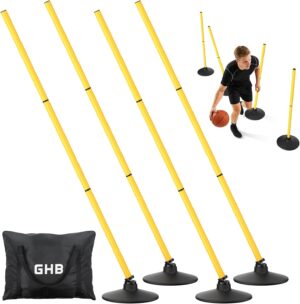 GHB Agility Poles 4 Pack 50″ ...