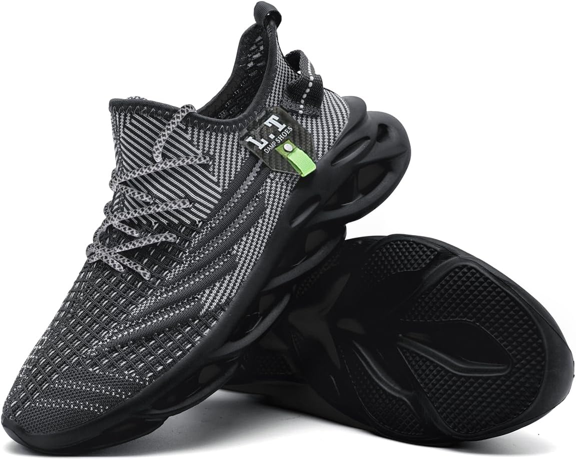 DLWKIPV Men Running Shoes Men's Tennis Shoes Lightweight Breathable Fashion Sneakers Non Slip Workout Gym Shoes for Running - Image 4