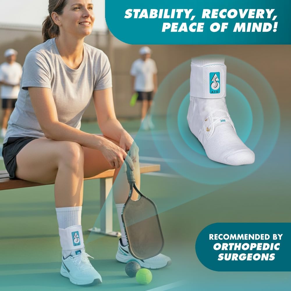 Med Spec ASO Ankle Stabilizer - Lace Up Ankle Brace for Sprained Ankle and Peroneal Tendonitis, Orthopedic Ankle Support for Men, Women, Adults, Teens and Kids, Sports Injury Recovery - Image 6