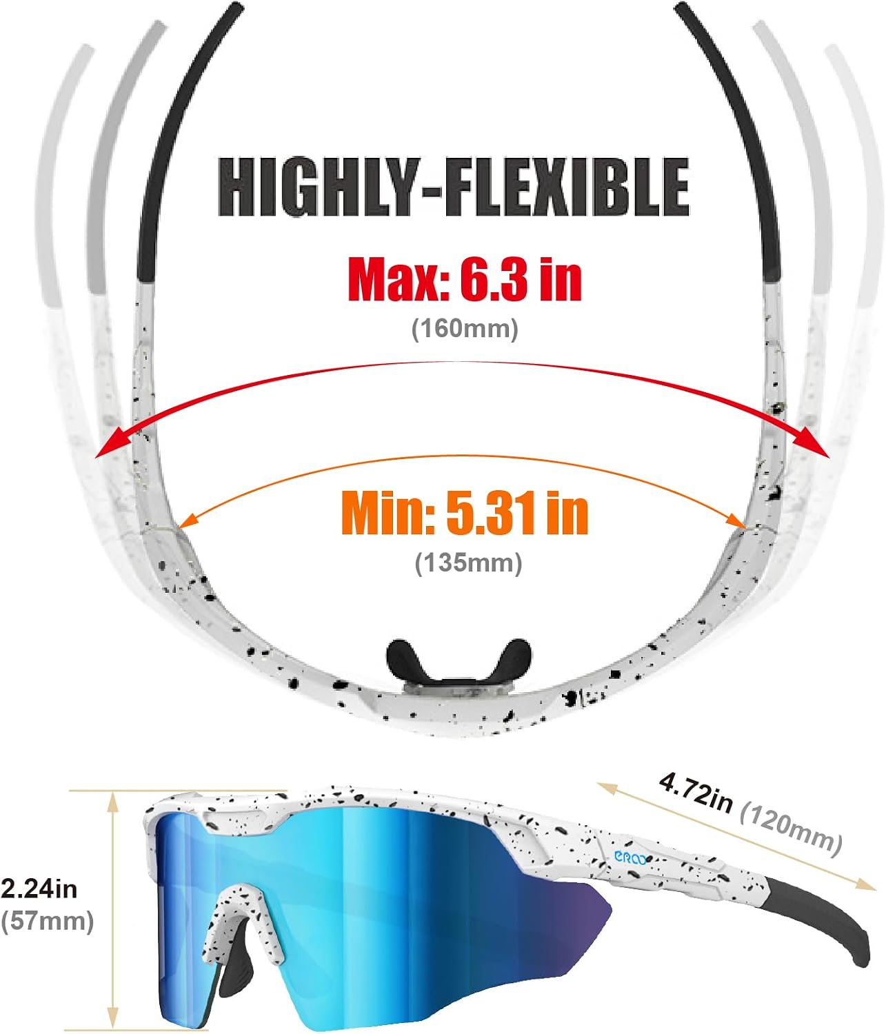 Sports Shades XL Sunglasses for Men Baseball, Running Cycling Volleyball MTB Outdoor Recreation Gifts Padel Beach Tennis - Image 5