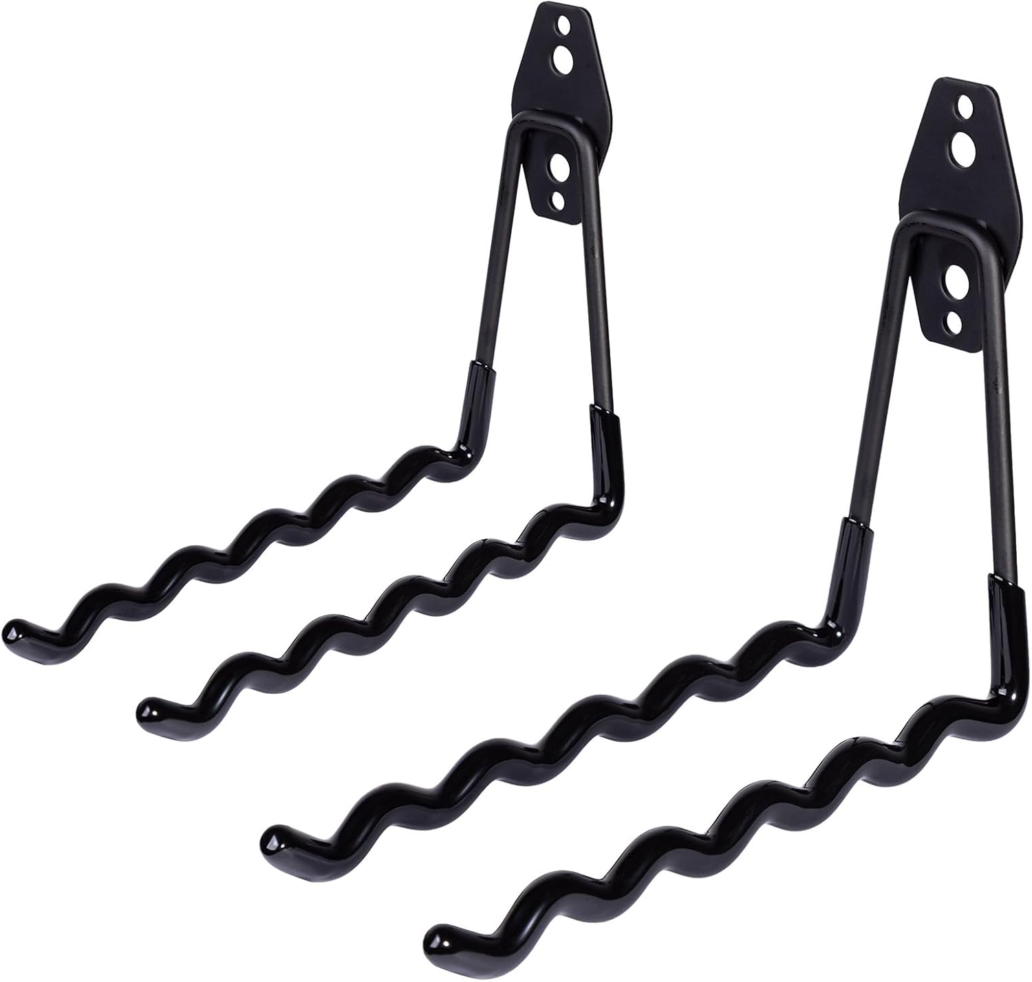Tennis Racket Storage Hanger,Tennis Racket Holder Rack Wall Hooks for Garage,Heavy Duty Hanger Metal Badminton Racket Holder Hooks for Cables, Ropes and Hoses,Extension Cord Holder,2 Packs(Black) - Image 5
