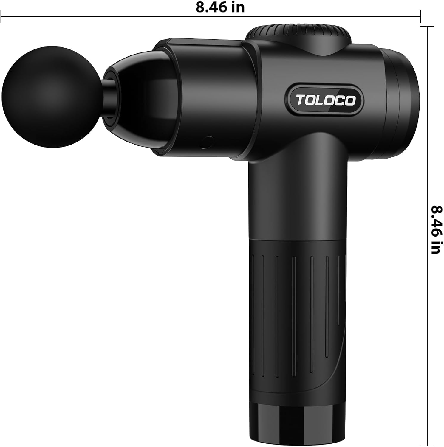 TOLOCO Massage Gun, Deep Tissue Back Massage for Athletes for Pain Relief, Percussion Massager with 10 Massages Heads & Silent Brushless Motor, Fathers Day Dad Gifts, Black - Image 9
