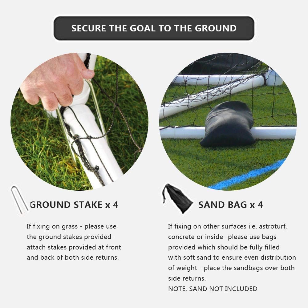 Inflatable Soccer Goal with Net, Carrying Bag, Two Way Pump, Set Up in 30Seconds, Safe Durable and Portable for Training - Image 5
