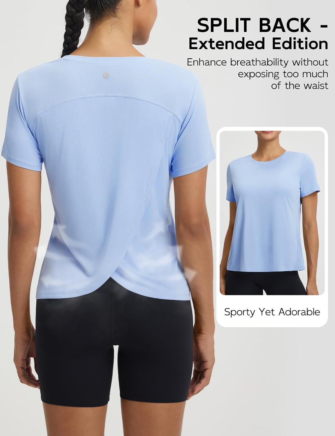 baleaf Women's Short Sleeve Workout Shirts Athletic Tops Sun Protection Breathable T-Shirts Quick Dry Gym Running Tennis - Image 3