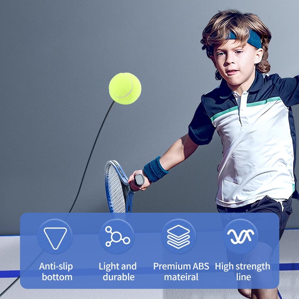 Tennis Trainer Rebound Ball with 3 String Balls,Solo Tennis Training Equipment for Beginners,Tennis Training Tool Rebound Tennis Trainer for Self Practice Tennis Training Tool - Image 5