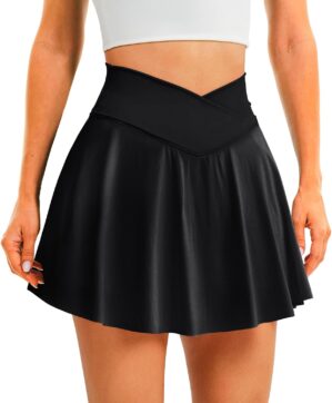 DLOODA Womens Tennis Skirt with Poc...