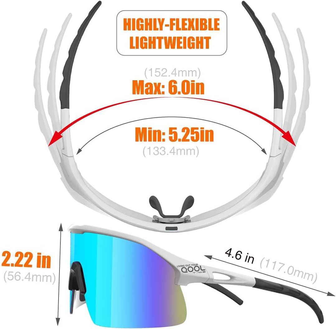 Living out your qool time Polarized Cycling Sunglasses for Women Men Golfing Running Volleyball MTB Outdoor Sports Padel - Image 3