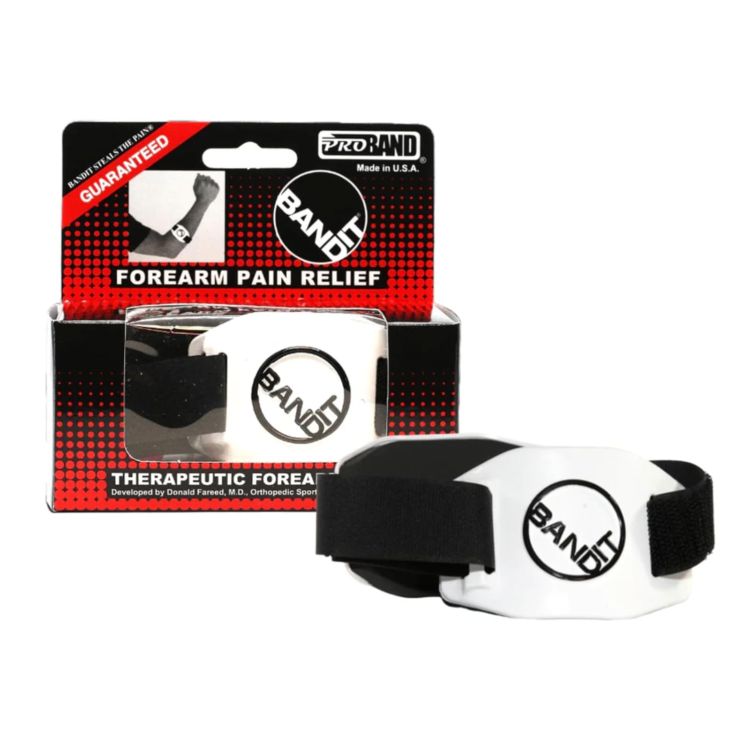 BandIT ® Therapeutic Arm Band for Elbow & Forearm Pain Relief, Anatomically Focused Dynamic Compression Band for Carpal Tunnel, Tendonitis, Tennis Elbow, Golfers Elbow, Sprains, & Arthritis, White