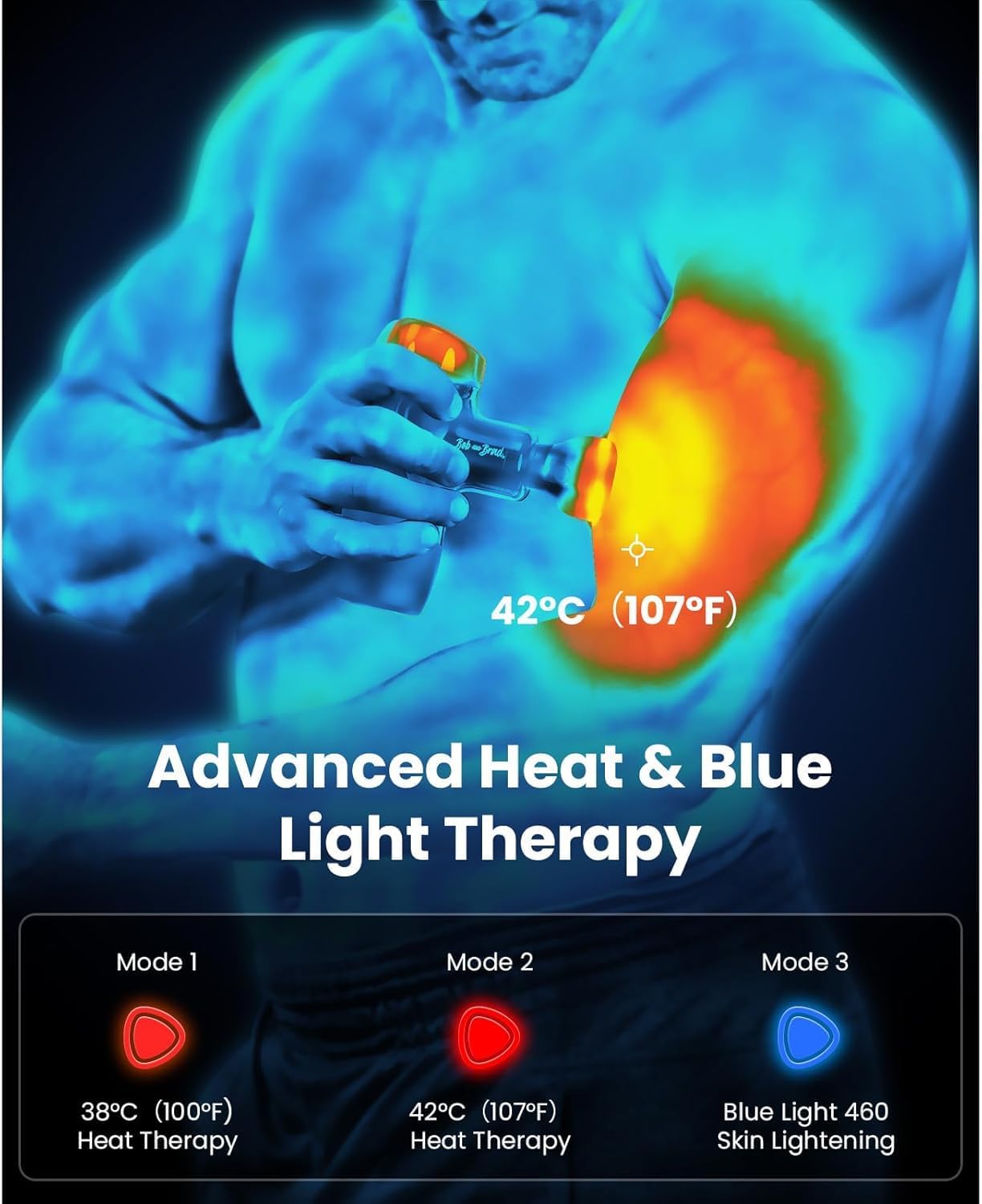 BOB AND BRAD M7 Plus Mini Massage Gun with Heat, FSA Eligible & HSA Approved Deep Tissue Percussion Massager for Back & Neck Stiffness - Portable, Quiet, Ultra-Lightweight - Image 2