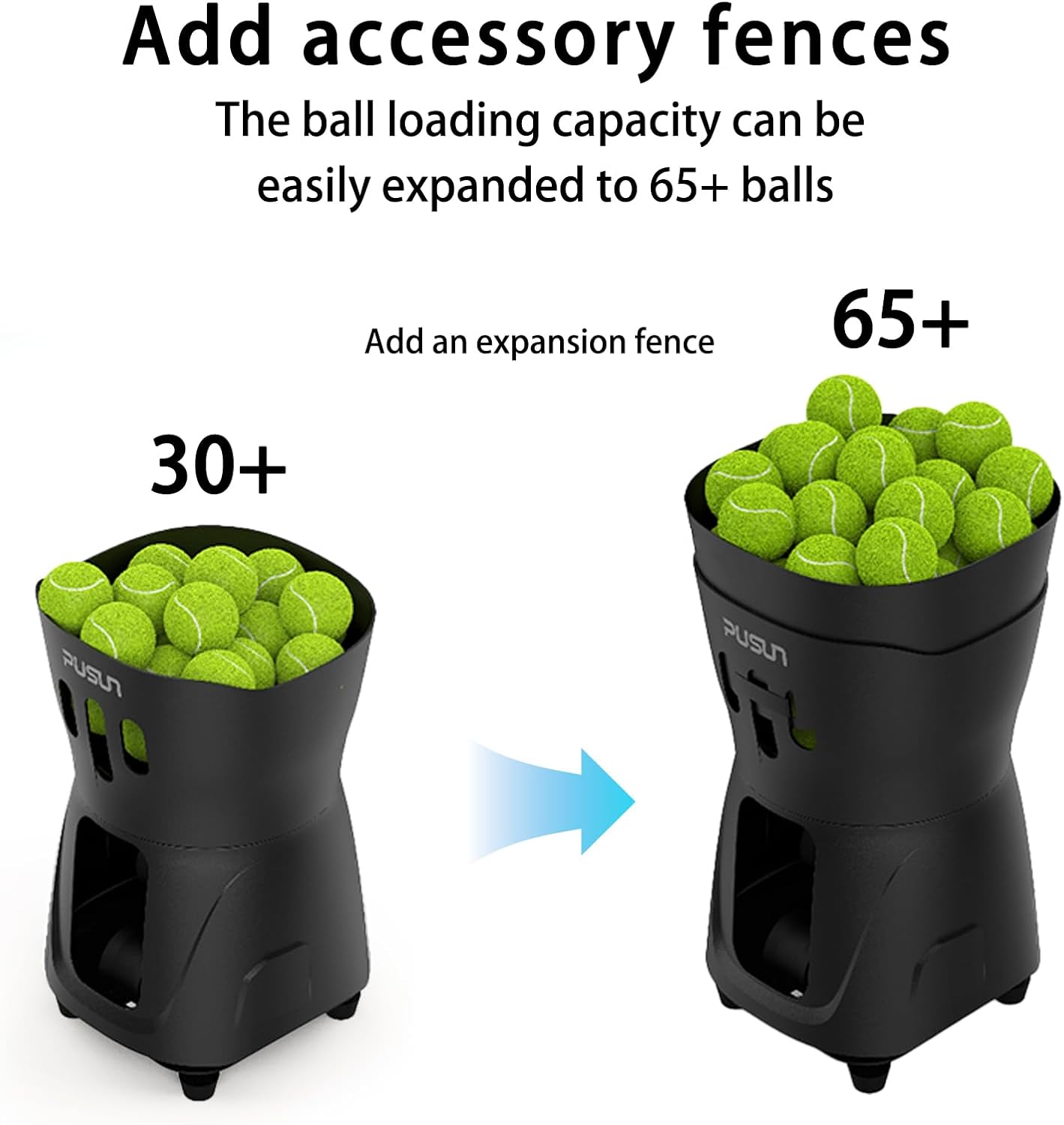 PT Mini Pro Tennis Machine - Portable Smart Trainer for Beginners, 65+ Ball Capacity, 3-5H Battery Life, Adjustable Ball Speed & Angle, APP & Remote Control - Image 6