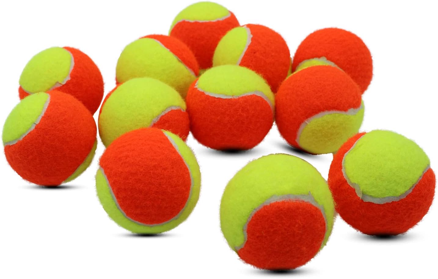 Tennis Balls, 12 Pack 50% Low Compression Stage Tennis Ball for Beginners Youth Kids Training Practicing with Mesh Bag for Easy Transport (Orange) - Image 8