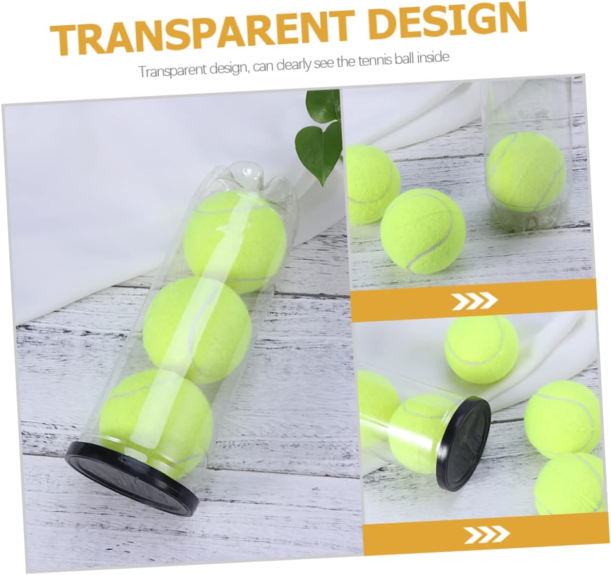 Toddmomy 6 Pcs Tennis Cylinder Clear Container Black Tennis Balls Container with Lid Tennis Saver Organizer for Garage Tennis Ball Storage Can Pvc Transparent Plastic Tennis Holder Portable - Image 9