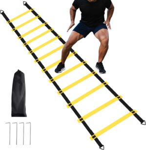 12 Rungs Agility Ladder Set, Traini...
