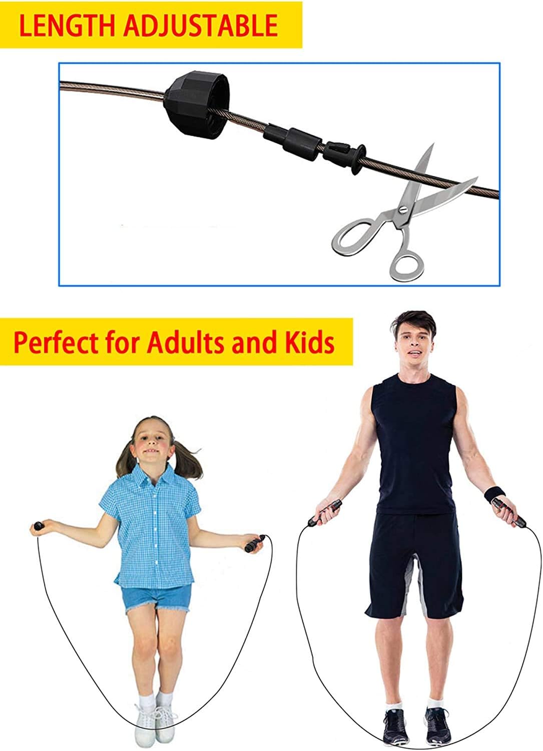 Redify Jump Rope,Jump Ropes for Fitness for Women Men and Kids,Speed Jumping Rope for Workout with Ball Bearings,Adjustable Skipping Rope for Exercise&Slim Body at Home School Gym - Image 9
