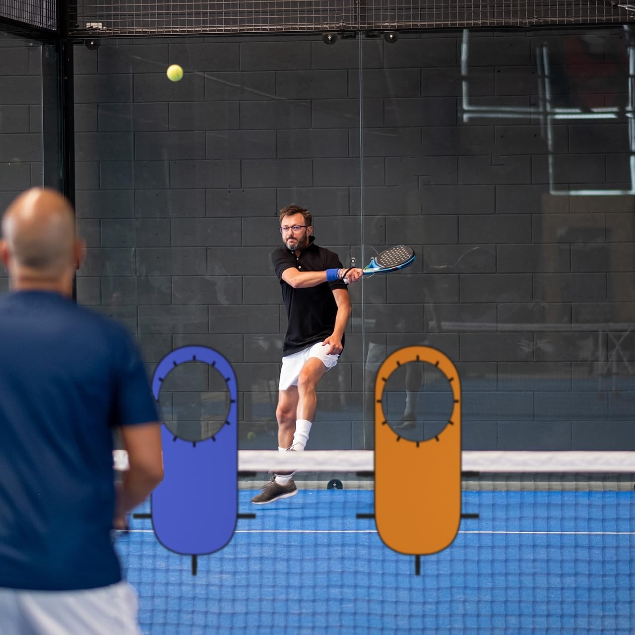 MR Tennis Targets 55"x25" Pop Up Tennis Training Targets with Reinforced Rings, Portable Hitting & Serving Practice Swing Trainer with Carry Bag, 2 Pack - Image 8