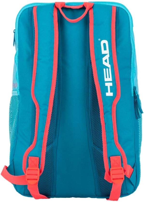 HEAD Tour Team Tennis Backpack 2 Racquet Carrying Bag w/Padded Shoulder Straps & Shoe Compartment - Blue/Pink - Image 2