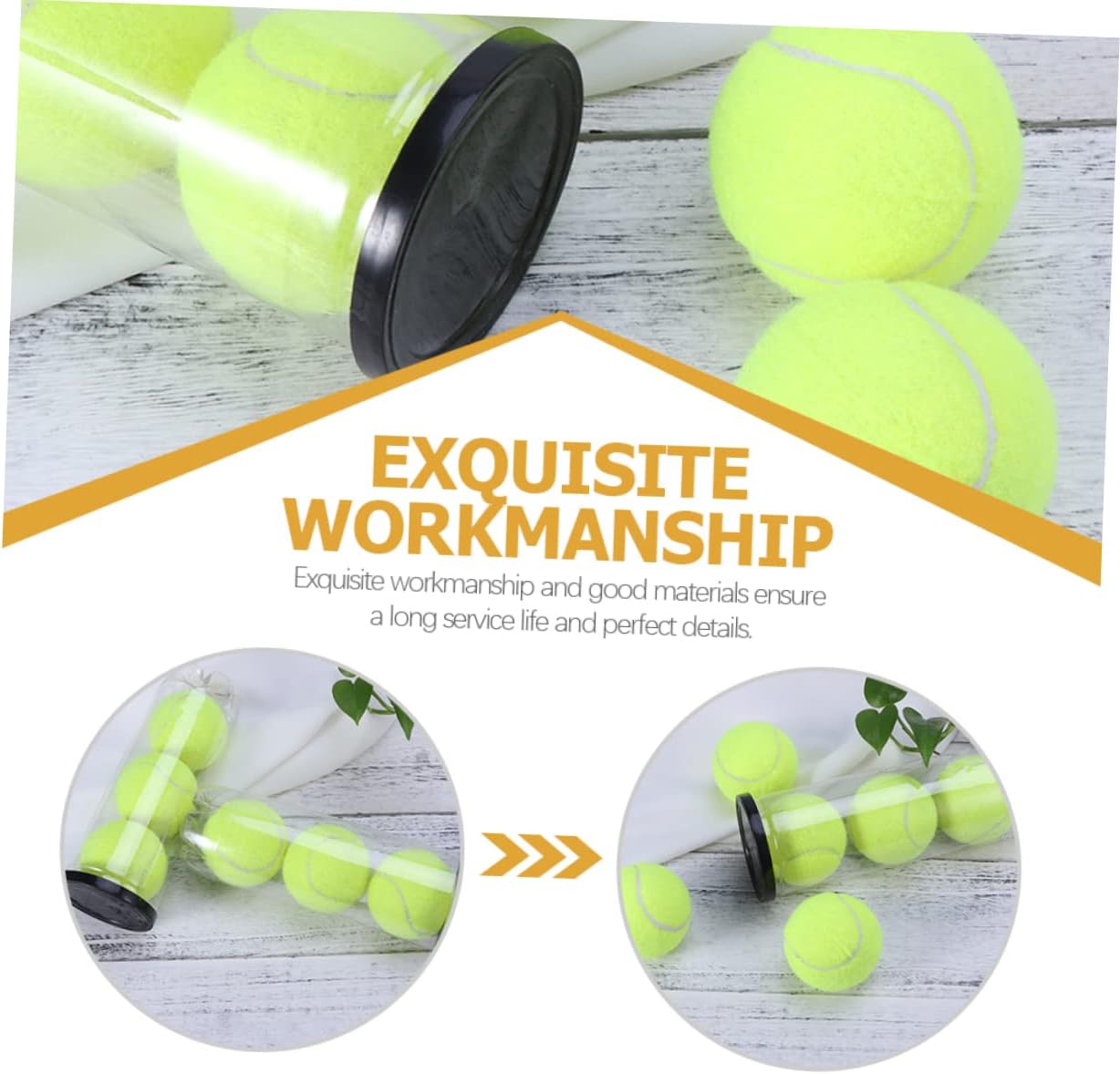 Toddmomy 6 Pcs Tennis Cylinder Clear Container Black Tennis Balls Container with Lid Tennis Saver Organizer for Garage Tennis Ball Storage Can Pvc Transparent Plastic Tennis Holder Portable - Image 2